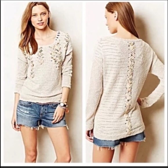 Anthropologie Sweaters - Anthropologie | Akemi & Kin Ribbon Weaver Sweater